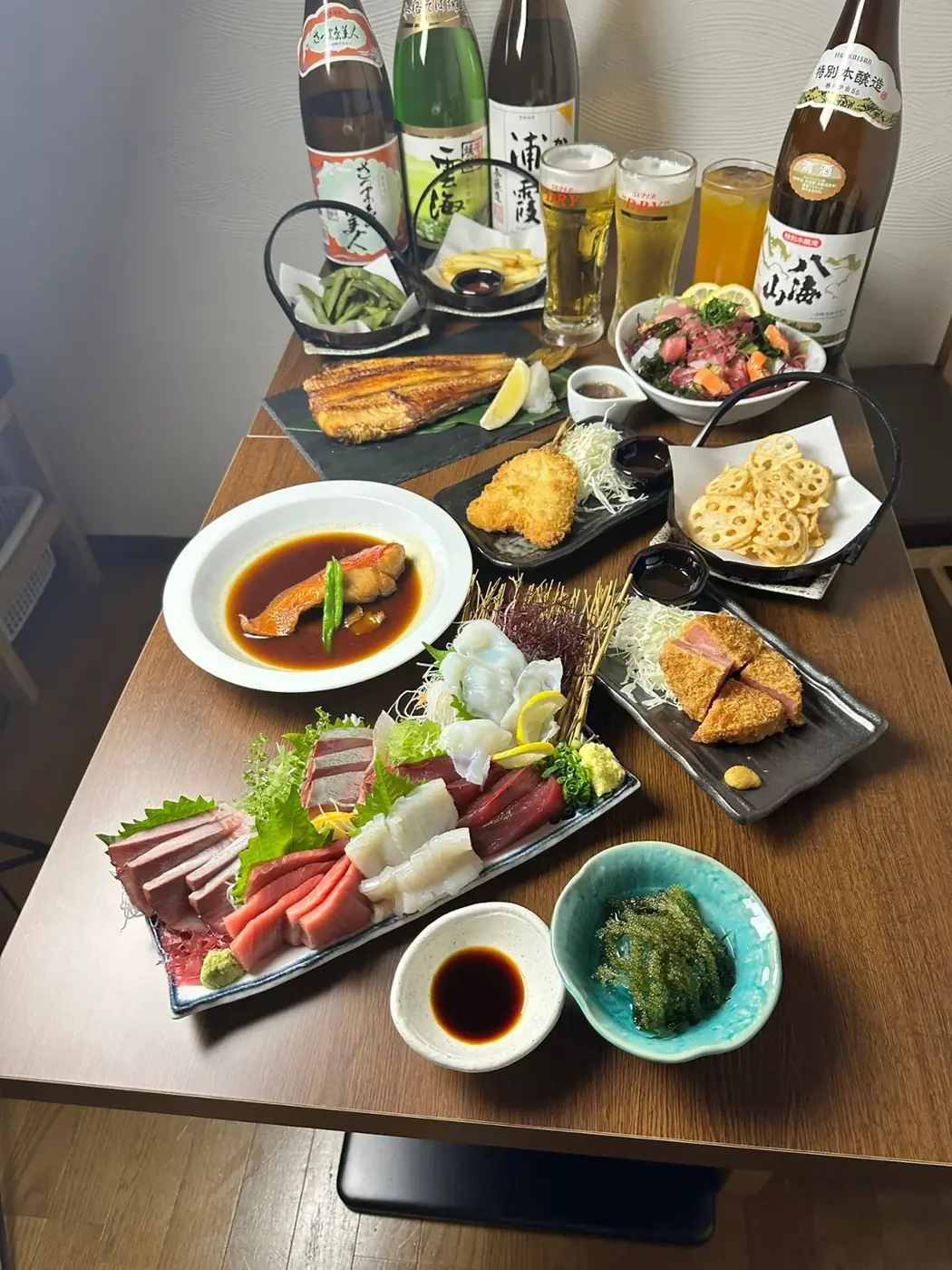 お酒と一緒に、ゆっくり楽しむ食卓